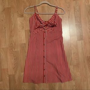 Nic & Jo Red and White Striped Dress